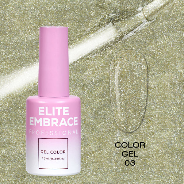 ELITE EMBRACE Professional Color Gel 03 with Glitter 10ml ECGG0310