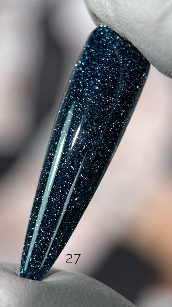 SAGA professional Гель-лак Fiery gel 27 (индиго с микроблеском, светоотражающий), 9 мл