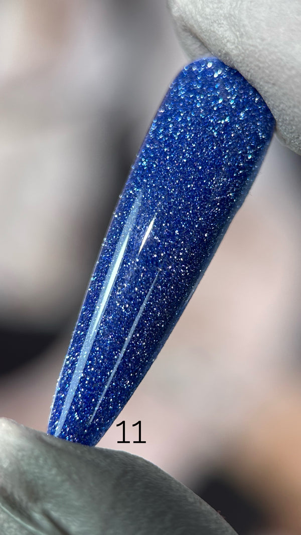 SAGA professional Гель-лак Fiery gel 11 (синий с микроглянцем, светоотражающий), 8 мл