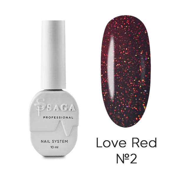 Saga Professional gel polish Love Red 02 10ml
