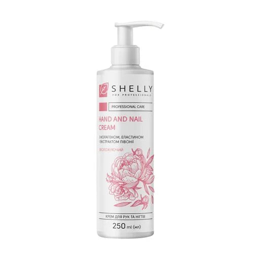 HAND AND NAIL CREAM WITH COLLAGEN, ELASTIN AND PEONY EXTRACT SHELLY 45ml/250ml/500ml
