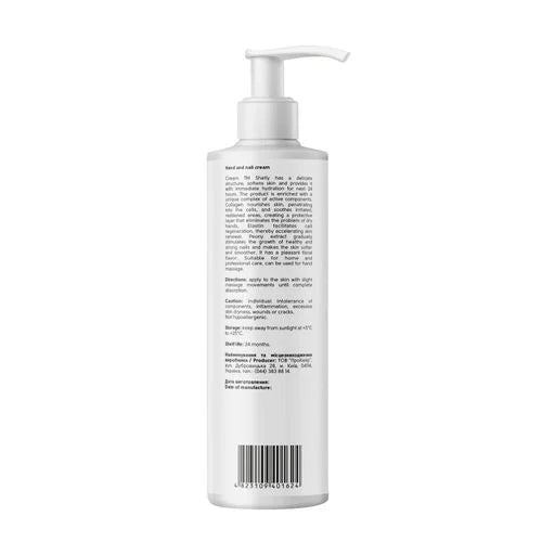 HAND AND NAIL CREAM WITH COLLAGEN, ELASTIN AND PEONY EXTRACT SHELLY 45ml/250ml/500ml