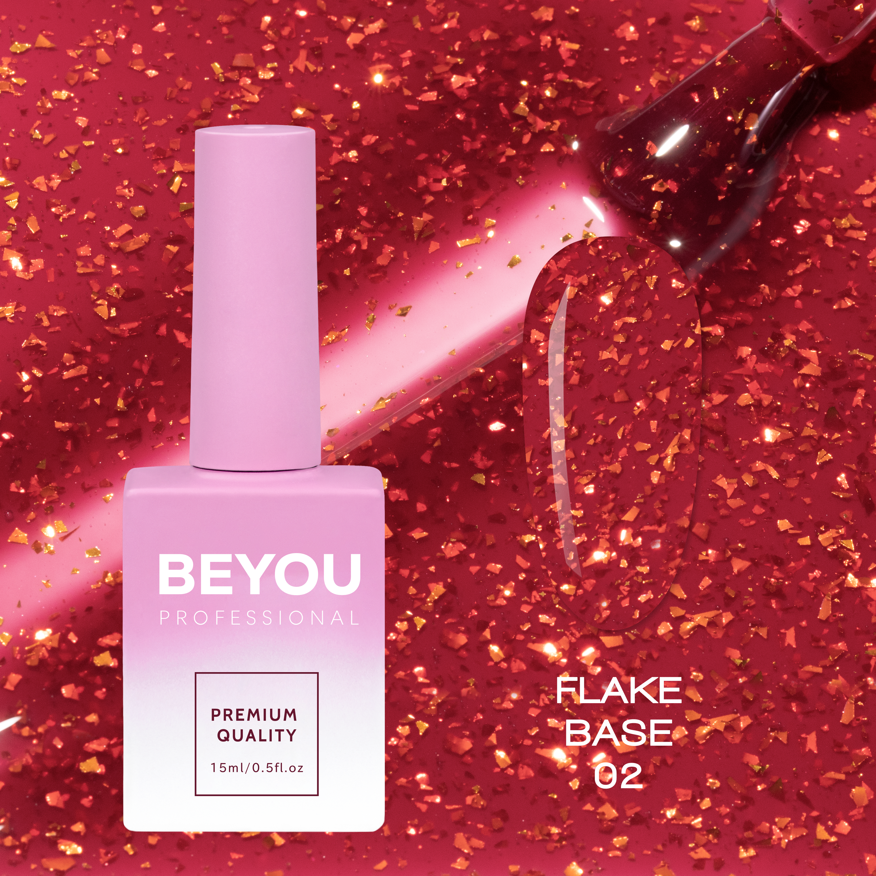 BEYOU Professional Flake base 02 (Осенняя коллекция) 15 мл B10003