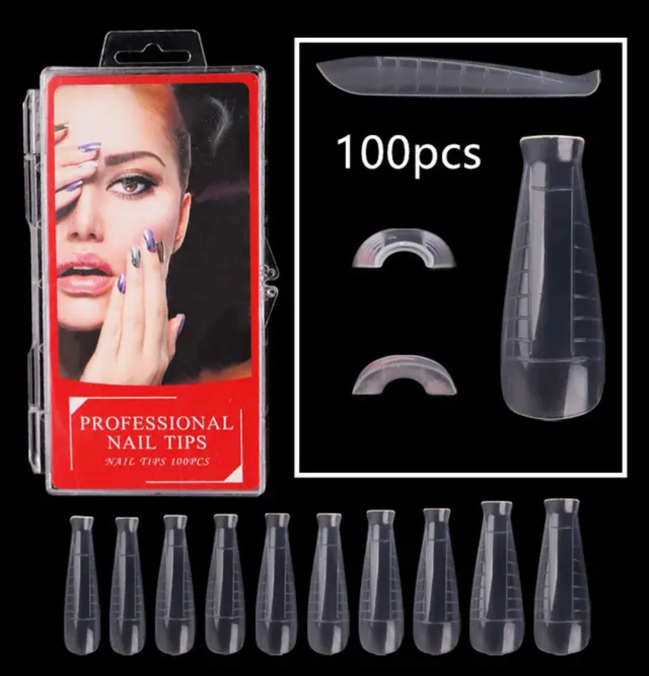 TOP FORMS PROFESSIONAL NAIL TIPS 100PCS