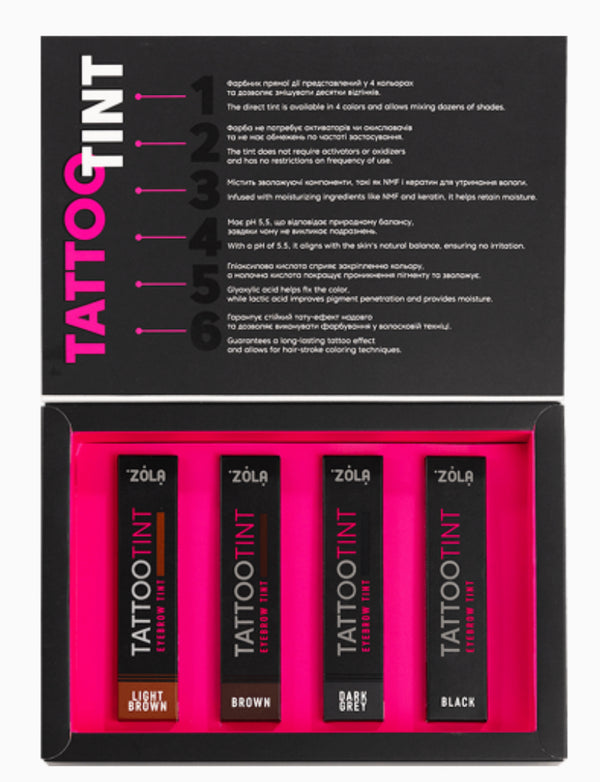 ZOLA TATTOO TINT SET 4*15ml 05660
