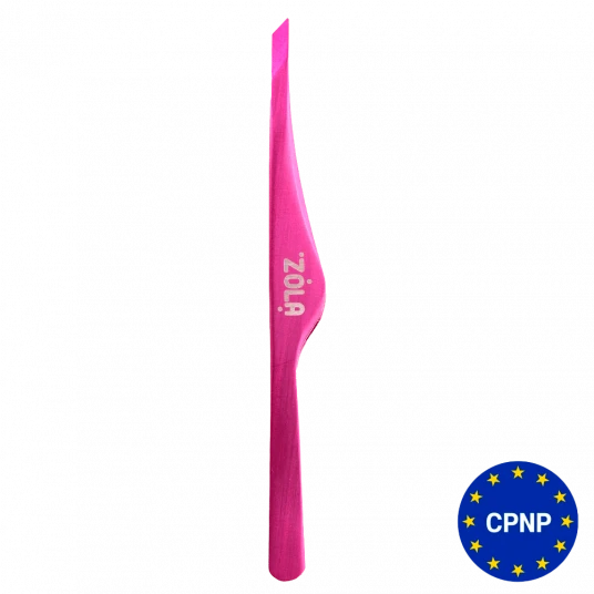 ZOLA PROFESSIONAL BEVELED TWEEZERS FOR EYEBROWS PINK