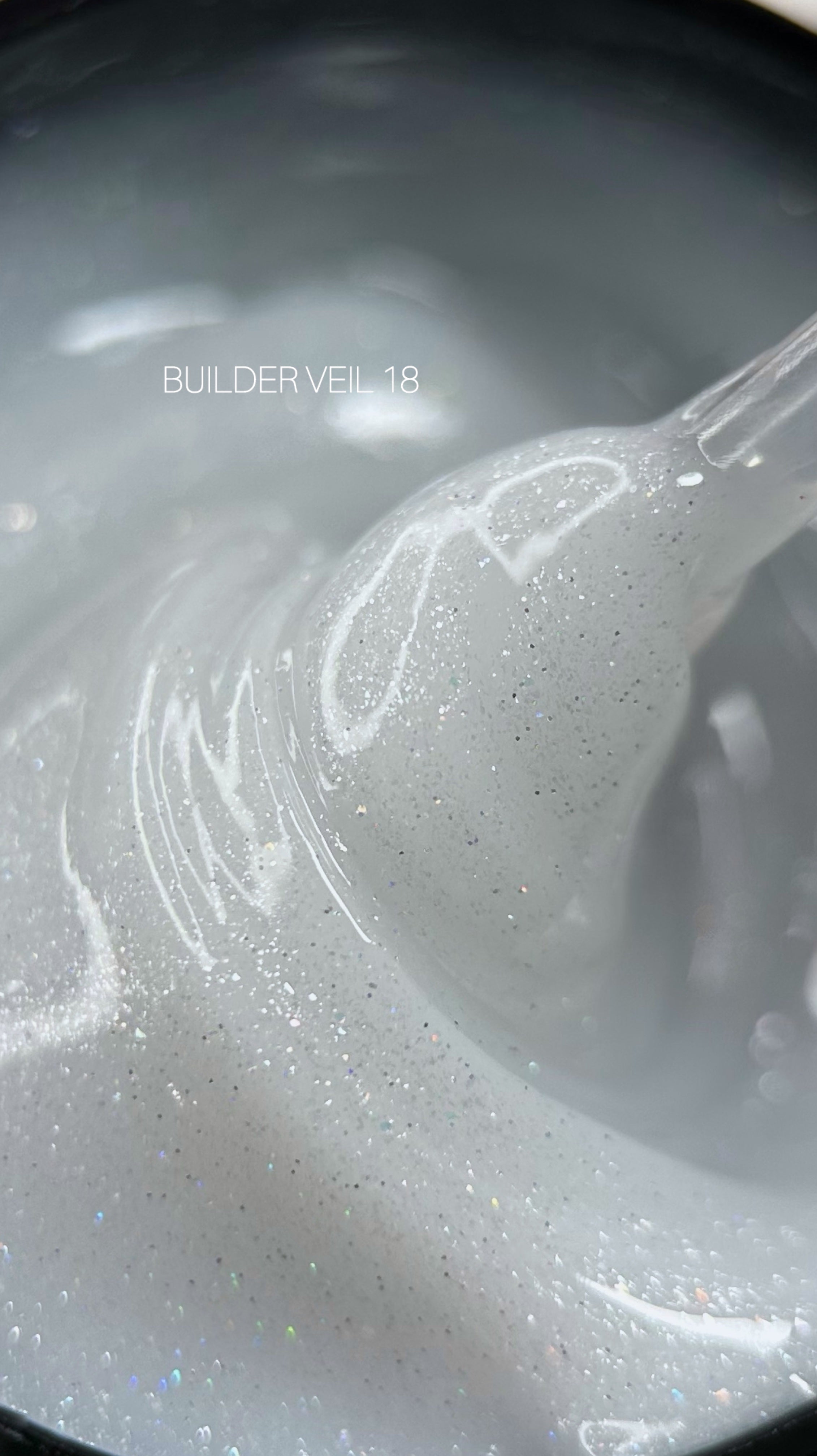 SAGA professional Builder Gel Veil 15ml 18 MILKY PEARL WITH MOTHER OF PEARL AND SHIMMER  BGV18-15