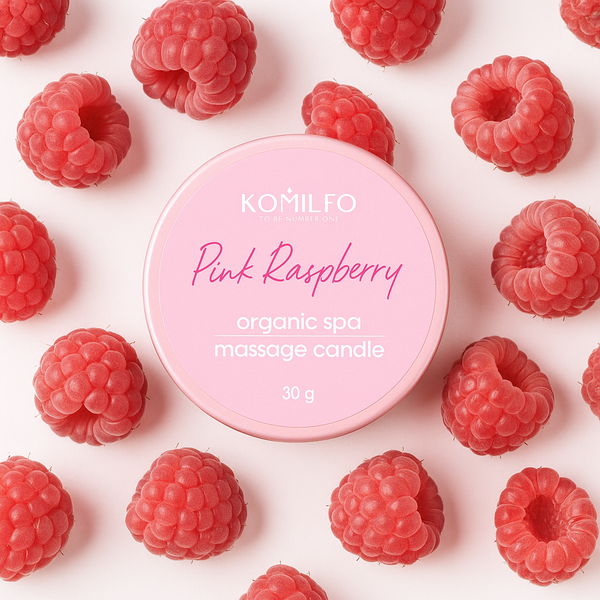 KOMILFO MASSAGE CANDLE - PINK RASPBERRY, 30 G