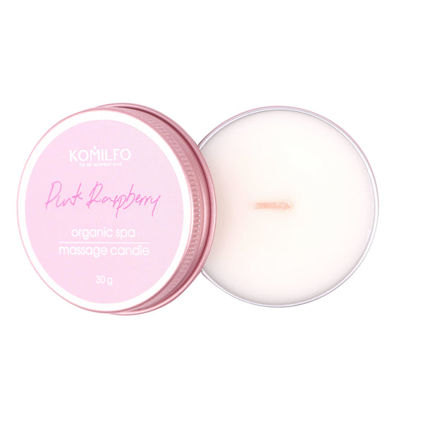 KOMILFO MASSAGE CANDLE - PINK RASPBERRY, 30 G