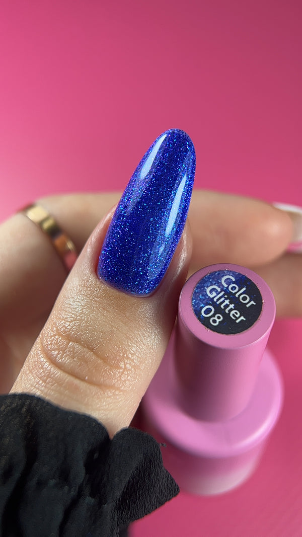 ELITE EMBRACE Professional Color Gel 08 with Glitter 10ml ECGG0810