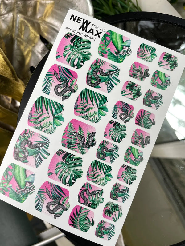 New Max NAIL WRAPS PEDI PW-10