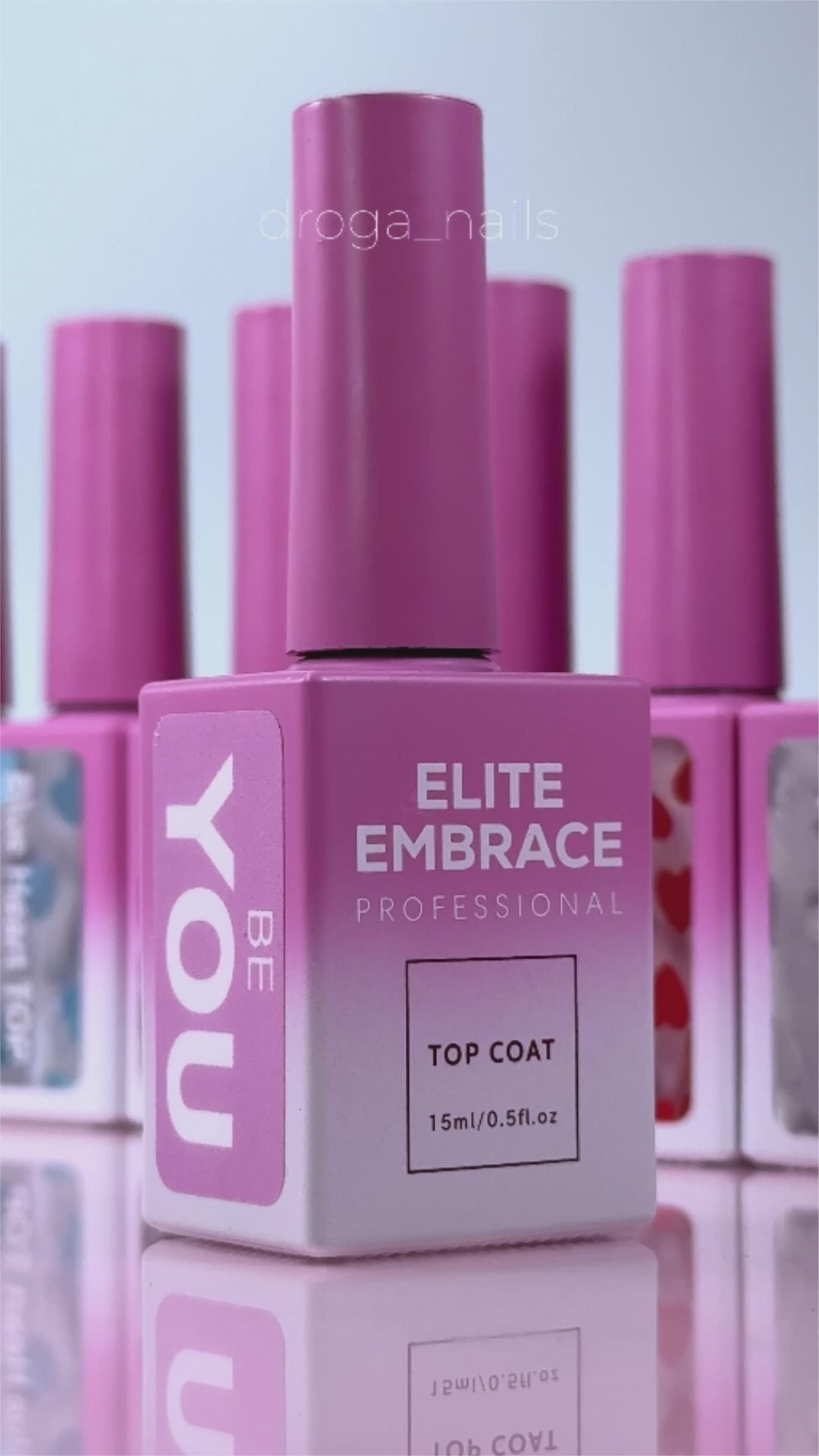 ELITE EMBRACE Professional Top Coat 14 Dark Red Heart 15ml ETDRH1415
