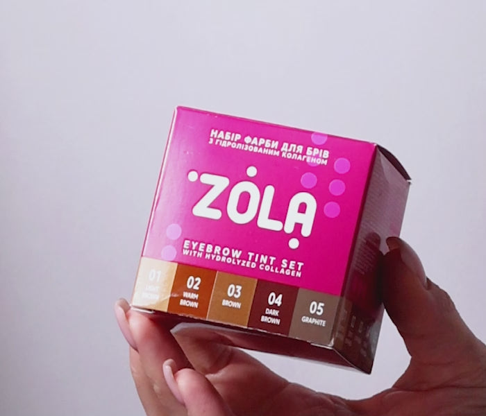 ZOLA SET OF EYEBROW TINT WITH COLLAGEN SACHET 5X5ML (5 COLORS) 04969