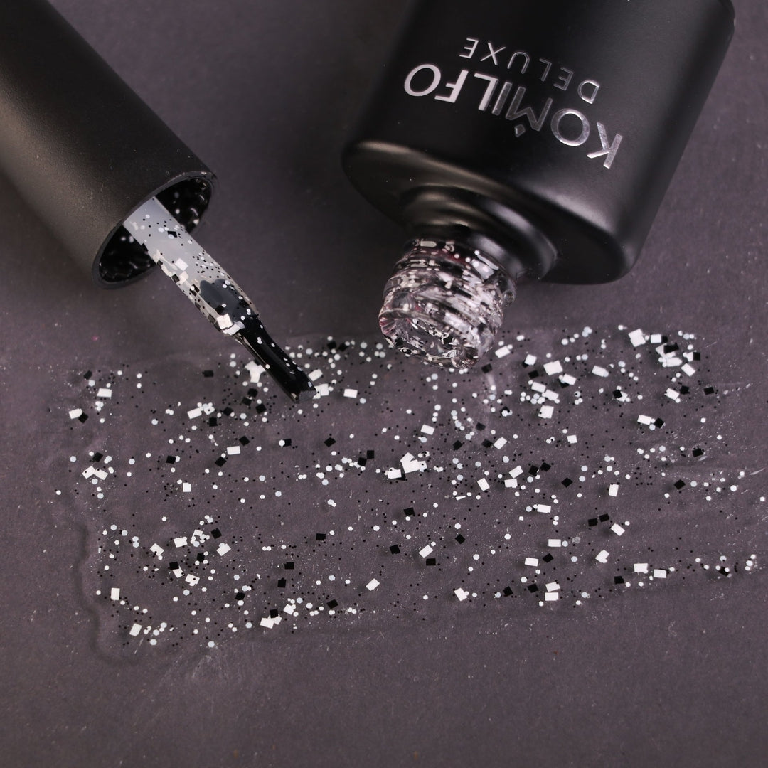 KOMILFO NO WIPE TOP STONE – TOP WITHOUT A SL WITH BLACK AND WHITE ELEMENTS, 8 ML 190111