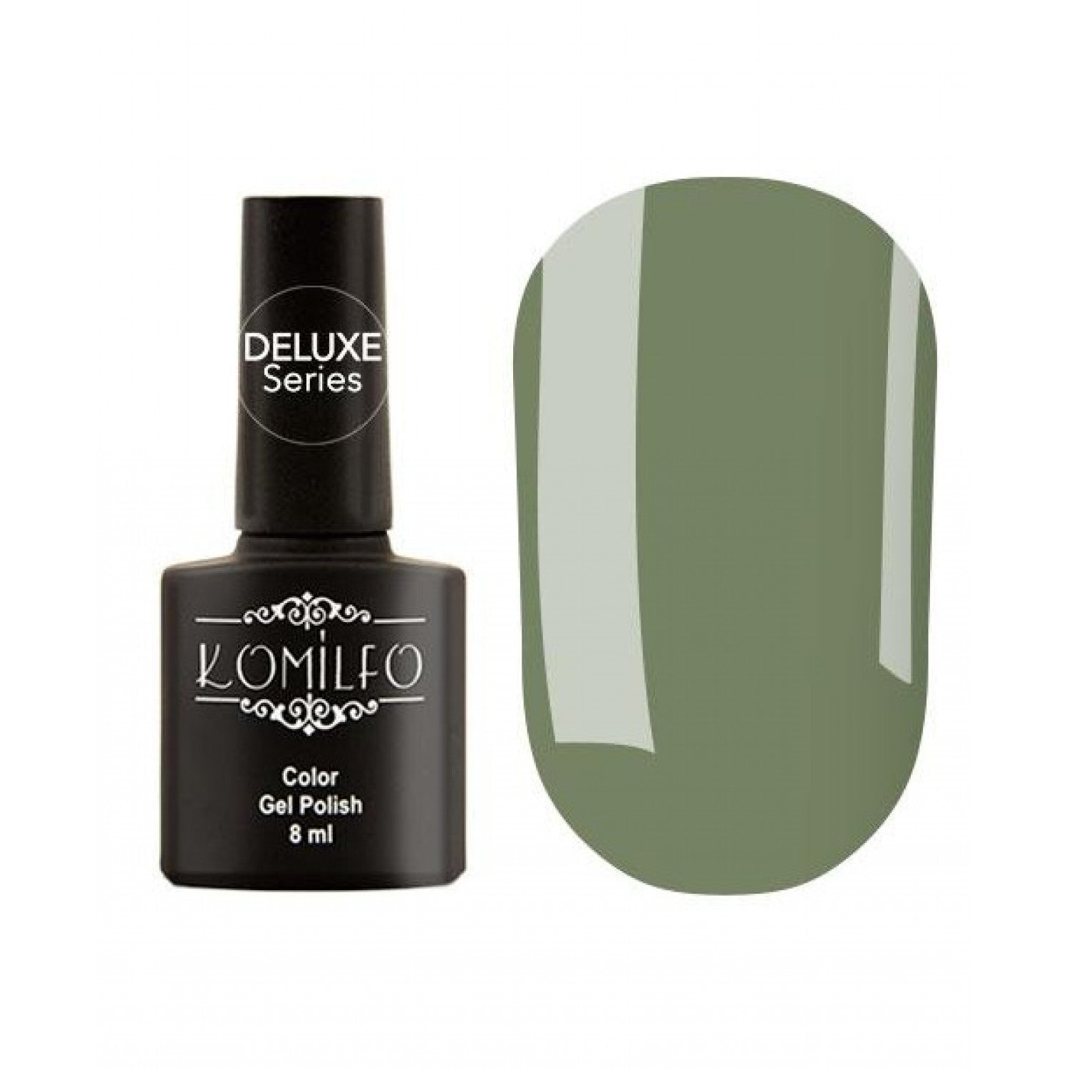 GEL POLISH KOMILFO DELUXE SERIES D279 (DARK OLIVE, ENAMEL), 8 ML
