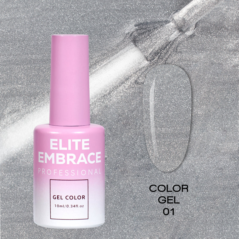 ELITE EMBRACE Professional Color Gel 01 with Glitter 10ml ECGG0110