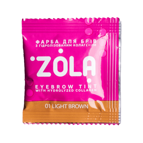 ZOLA EYEBROW TINT WITH COLLAGEN 01 LIGHT BROWN 5ML 05310