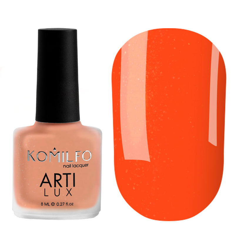 KOMILFO ARTILUX 035 ЗВИЧАЙНИЙ ЛАК ДЛЯ НІГТІВ (НЕ ГЕЛЬ) (ПОРАНШЕВИЙ, З ШІММЕРОМ), 8 МЛ 222035