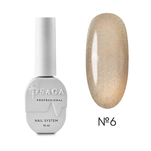 Гель-лак «Котяче око» Saga Professional Glow Cat № 06, 9 мл
