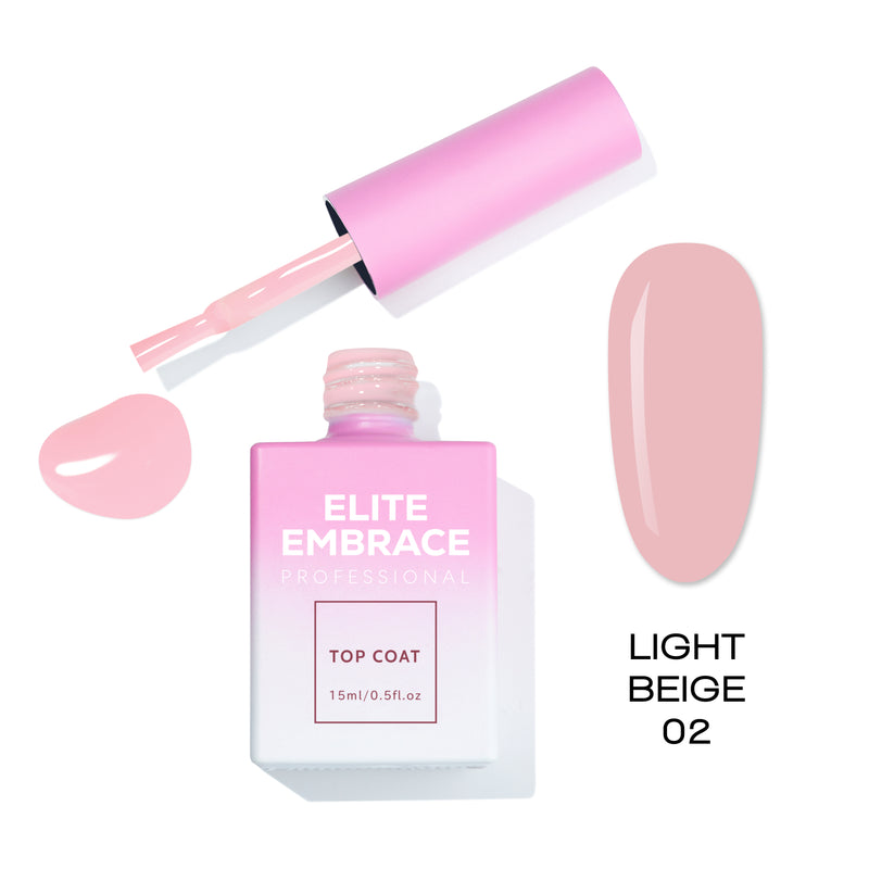 ELITE EMBRACE Professional Top Coat 02 Light Beige 15ml ETLB0215