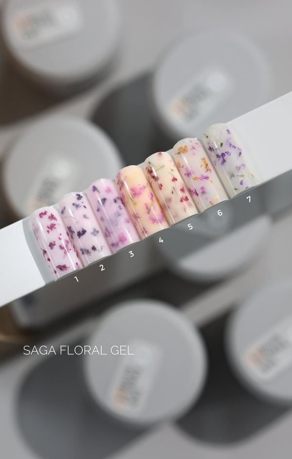 Saga Set Liquid Floral Gel Set 5pcs x15 ML #01,02,03,05,06