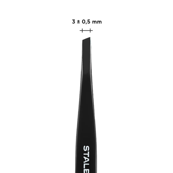 Eyebrow tweezers Staleks Pro Expert 11 Type 4r, red TE-11/4b