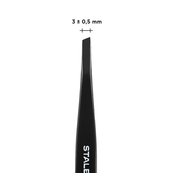 Eyebrow tweezers Staleks Pro Expert 11 Type 4r, red TE-11/4b