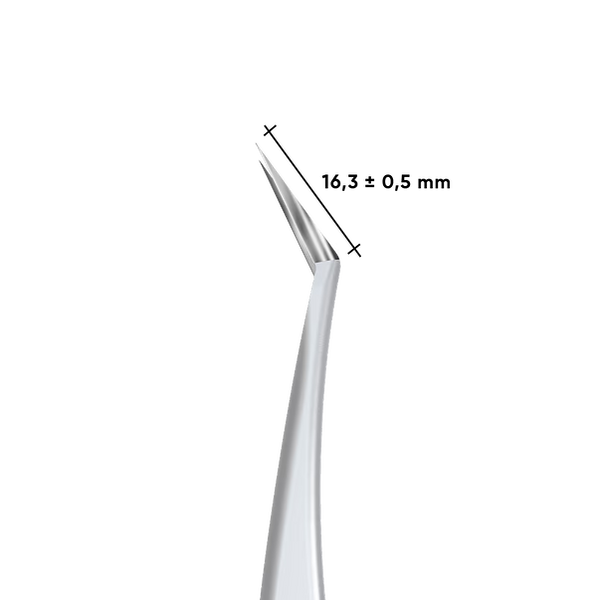Professional L-shaped eyelash tweezers STALEKS EXPERT 41 TYPE 9 TE-41/9