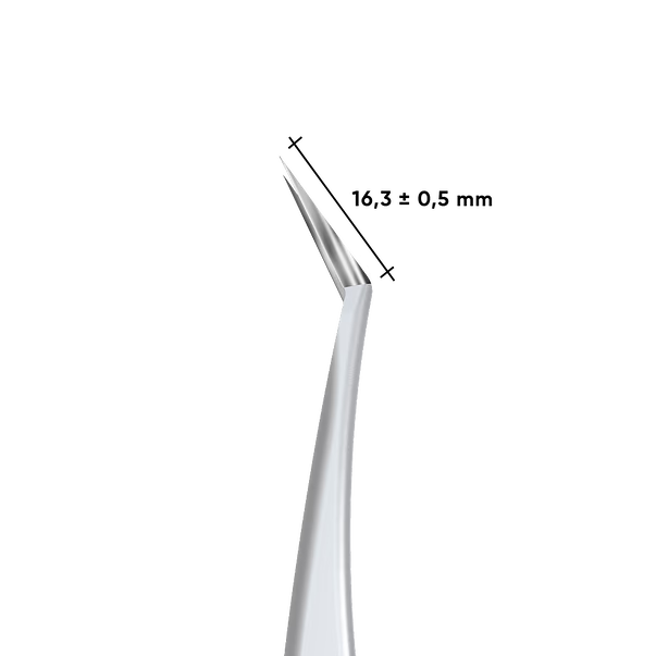 Professional L-shaped eyelash tweezers STALEKS EXPERT 41 TYPE 9 TE-41/9