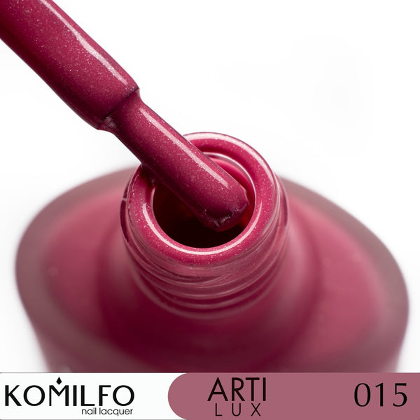 KOMILFO ARTILUX 015 ЗВИЧАЙНИЙ ЛАК ДЛЯ НІГТІВ (НЕ ГЕЛЬ) (СЛИВОВИЙ З ШІММЕРОМ), 8 МЛ 222015