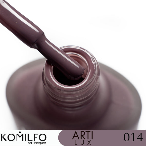 KOMILFO ARTILUX 014 ЗВИЧАЙНИЙ ЛАК ДЛЯ НІГТІВ (НЕ ГЕЛЬ) (СІРО-ФІОЛЕТОВИЙ), 8 МЛ 222014