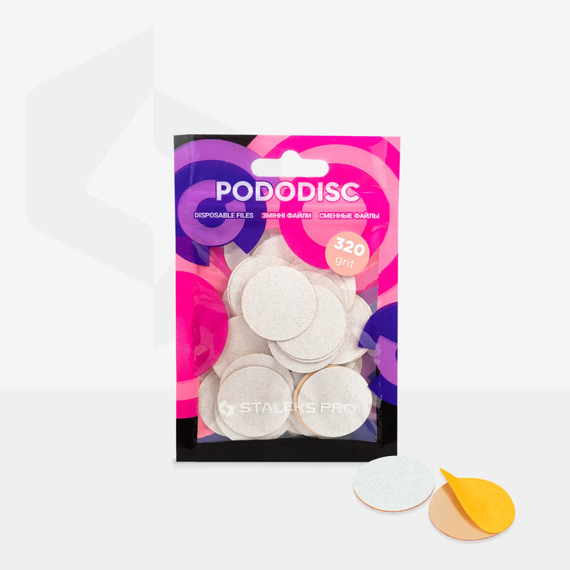 STALEKS PRO L WHITE REFILL PADS ДЛЯ ПЕДИКЮРНОГО ДИСКА PODODISC 50 ШТ PDF-25-320w