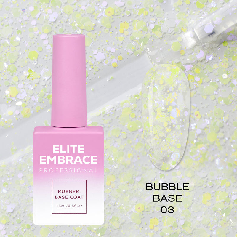 Elite Embrace Professional - Gel Nails 37pcs Set (Glitter Tops, Heart Tops, Camouflage Nude Tops, Bubble Collection & Milkshake Bases)