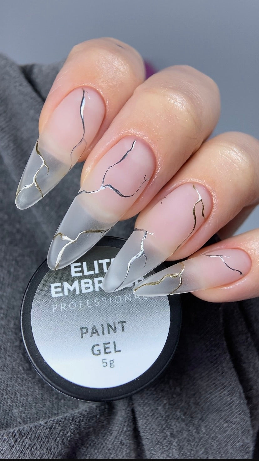 ELITE EMBRACE Professional Metallic Paint Gel Silver 5g  EMGS05