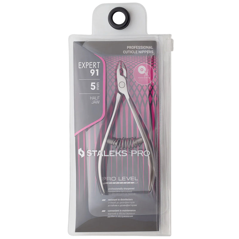 STALEKS PRO EXPERT 91 ПРОФЕСІЙНІ КУСАЧКИ ДЛЯ КУТИКУЛИ 5 MM NE-91-5