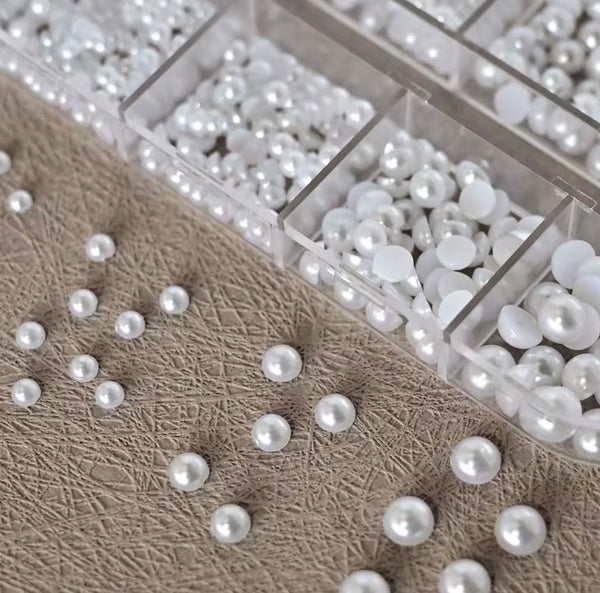 12 Grinds Half Round Pearls Beads