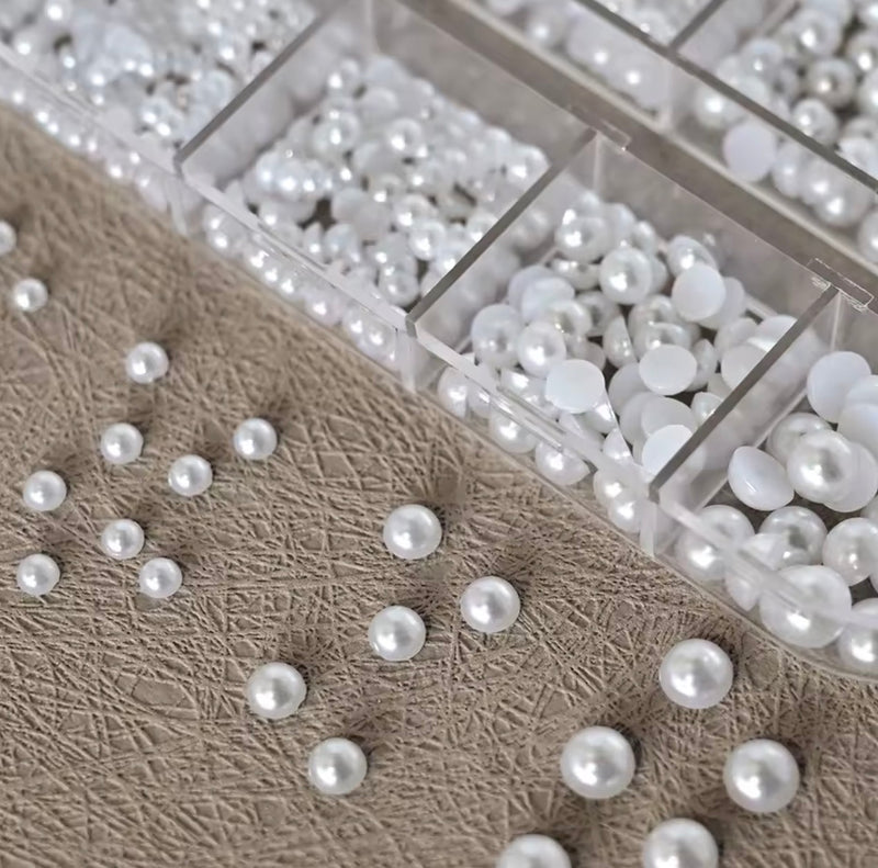 12 Grinds Half Round Pearls Beads