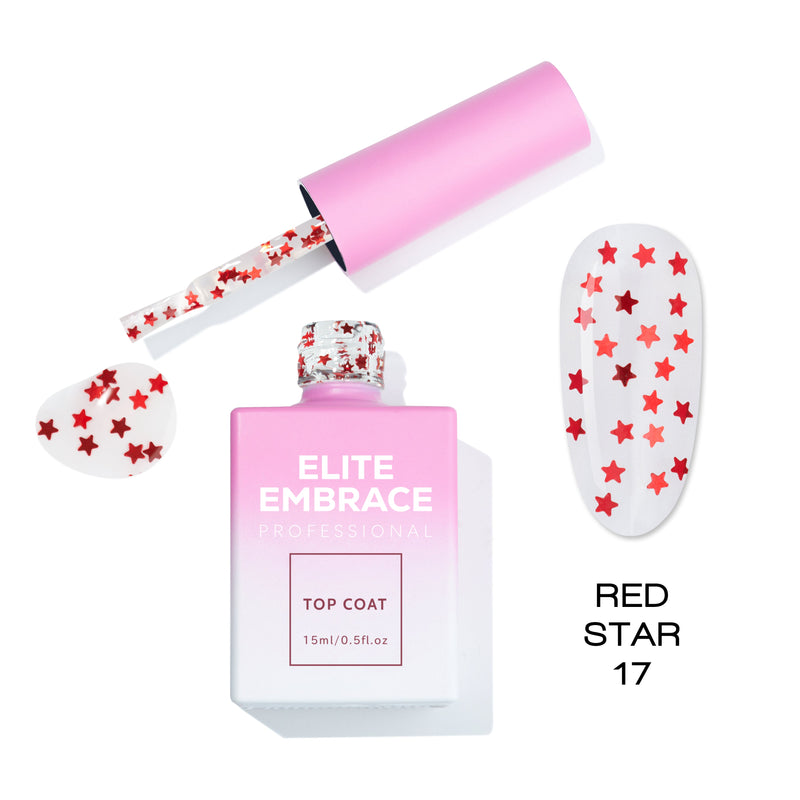 Elite Embrace Professional - Gel Nails 37pcs Set (Glitter Tops, Heart Tops, Camouflage Nude Tops, Bubble Collection & Milkshake Bases)