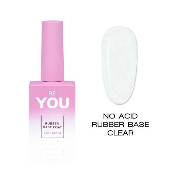 BEYOU Professional Rubber Base Coat No Acid Base Clear 15ml BRBC0315