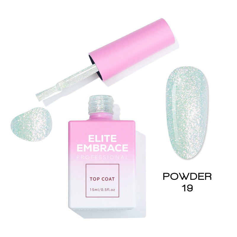 Elite Embrace Professional - Gel Nails 37pcs Set (Glitter Tops, Heart Tops, Camouflage Nude Tops, Bubble Collection & Milkshake Bases)
