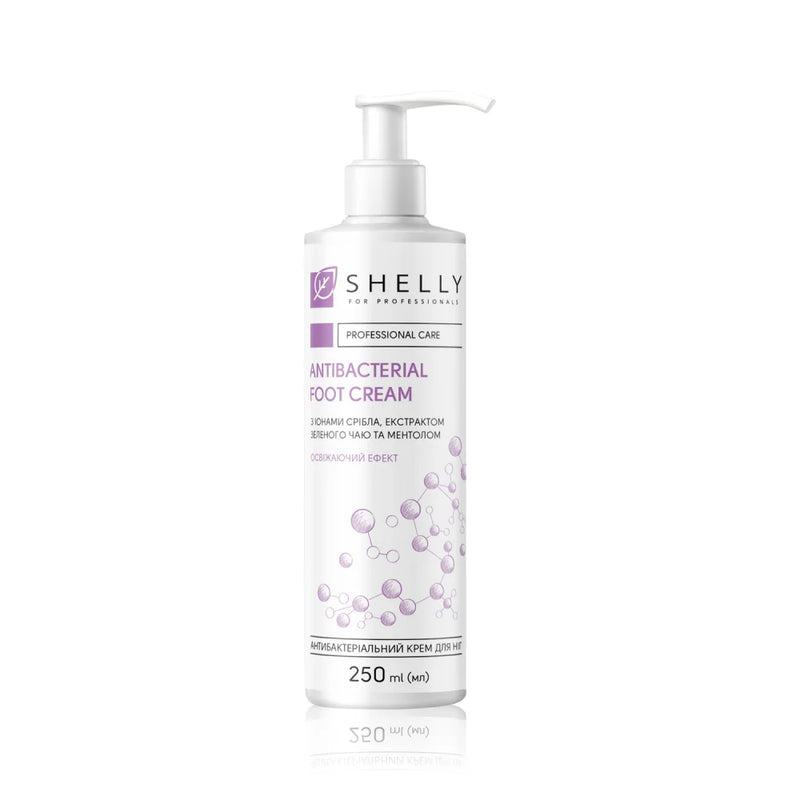 Antibacterial foot cream with silver ions, green tea extract and menthol Shelly 45 ml 250 ml