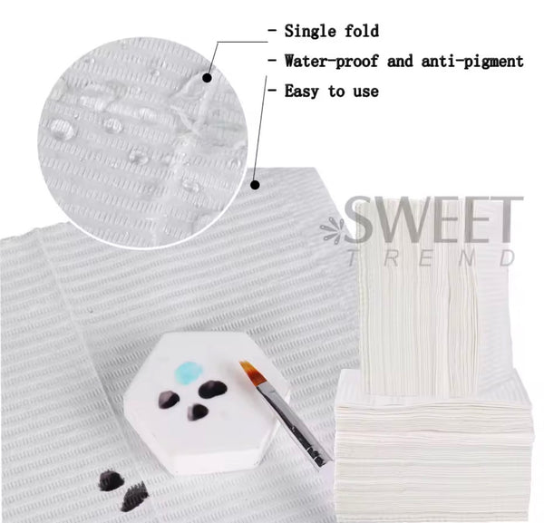 20pcs WaterProof Disposable Table Mat White