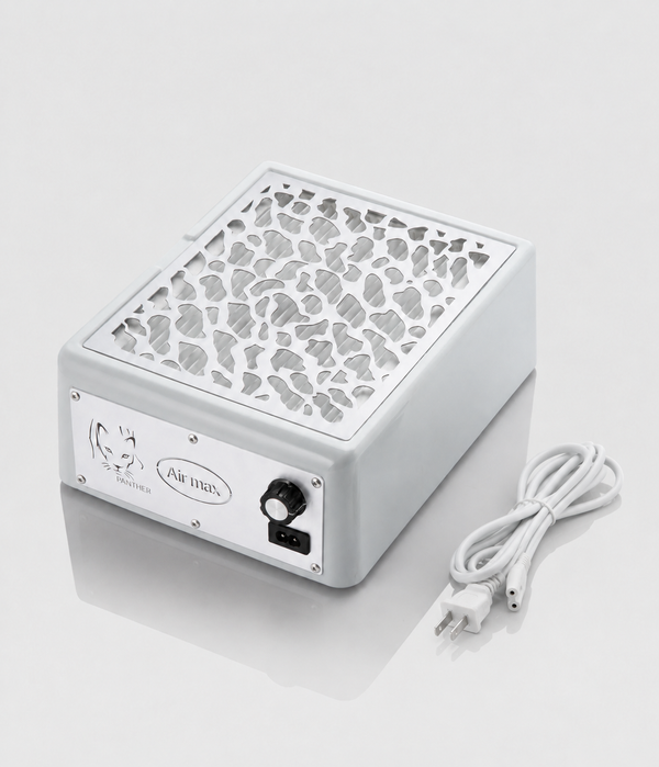 Air Max Panther Nail Dust Collector White with HEPA Filter – Professional Nail Table Vacuum