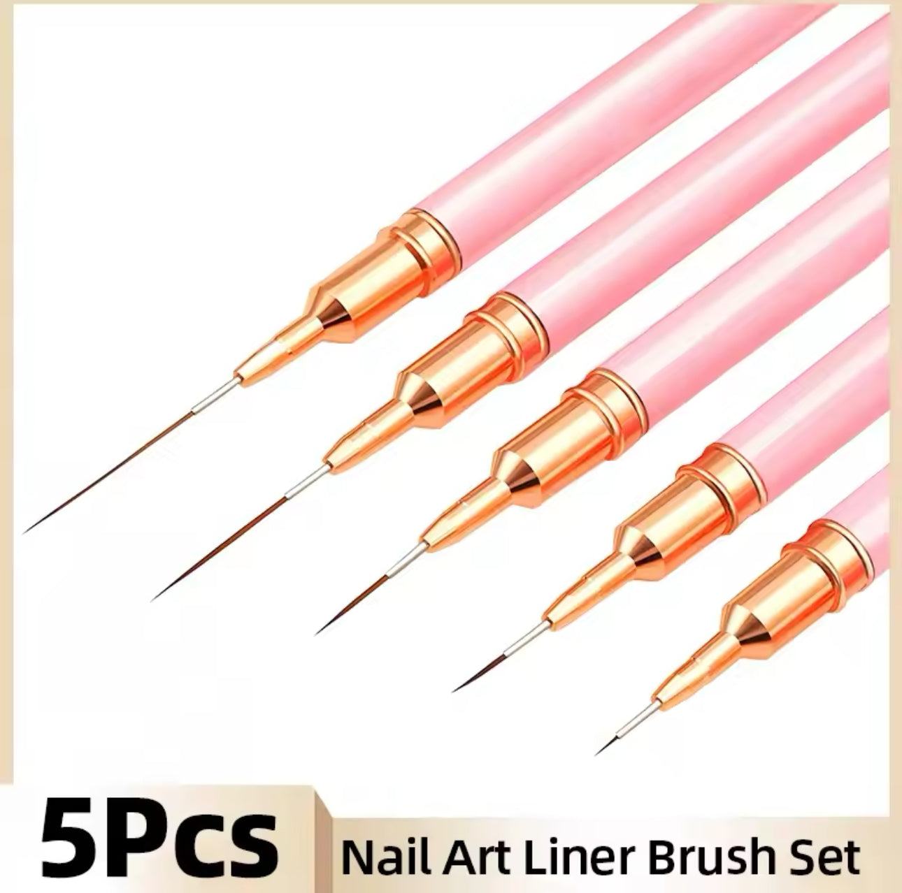 7/9/11/15/25mm Nail Liner Brushes. Choose your size.