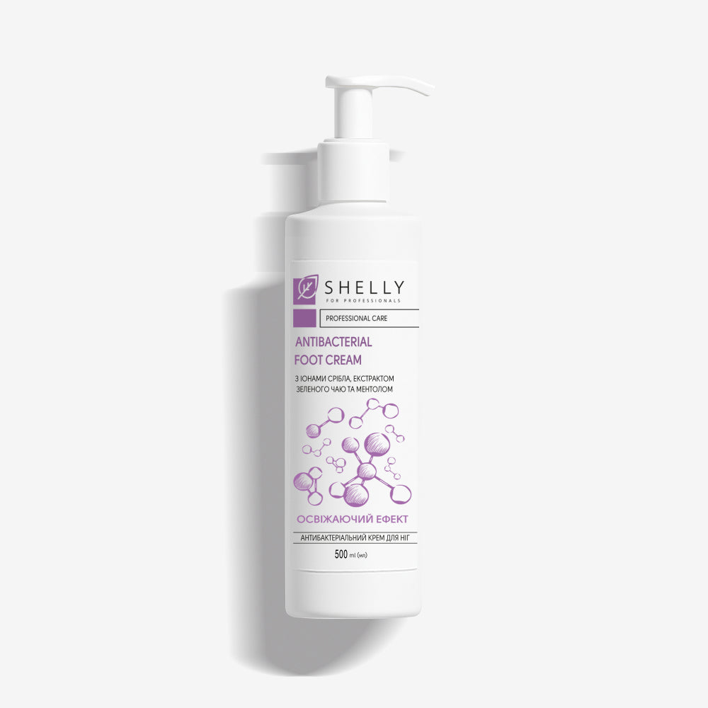 Antibacterial foot cream with silver ions, green tea extract and menthol Shelly 45 ml 250 ml