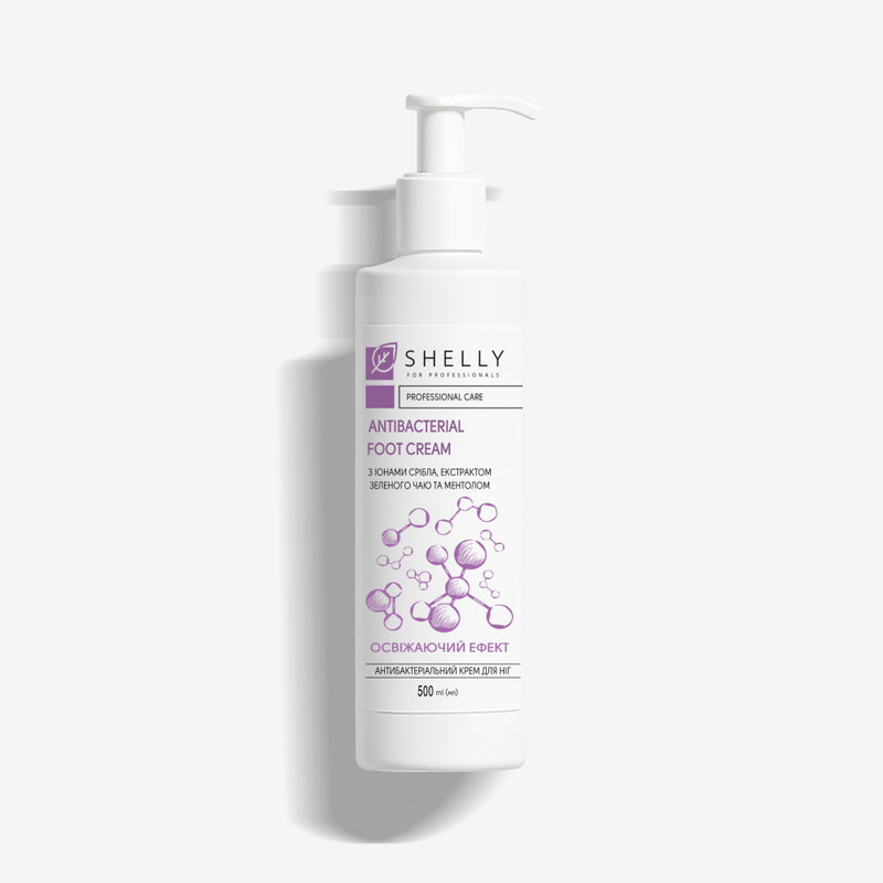 Antibacterial foot cream with silver ions, green tea extract and menthol Shelly 45 ml 250 ml