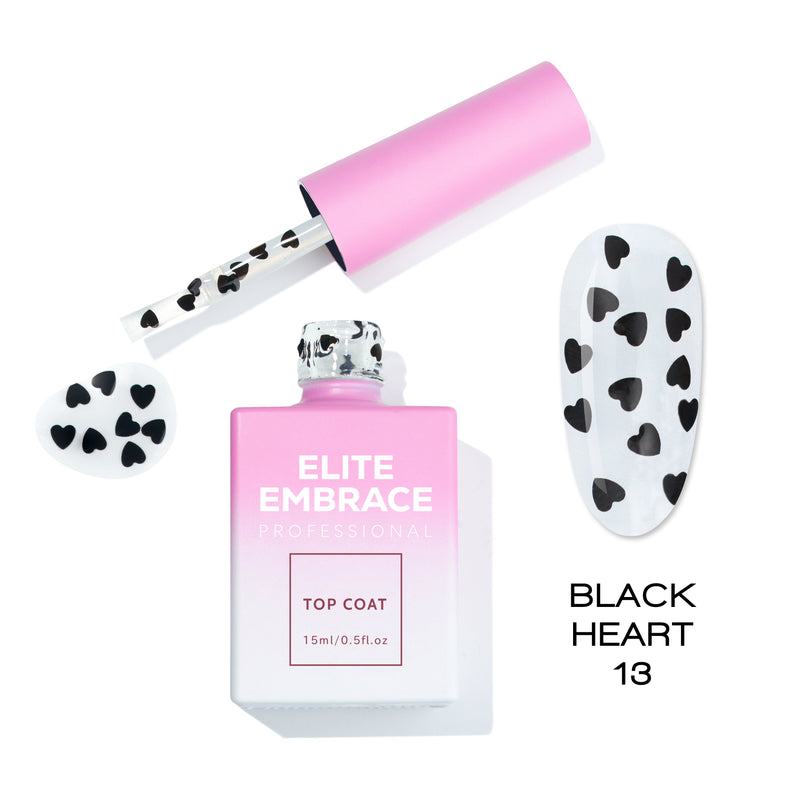 Elite Embrace Professional - Gel Nails 37pcs Set (Glitter Tops, Heart Tops, Camouflage Nude Tops, Bubble Collection & Milkshake Bases)