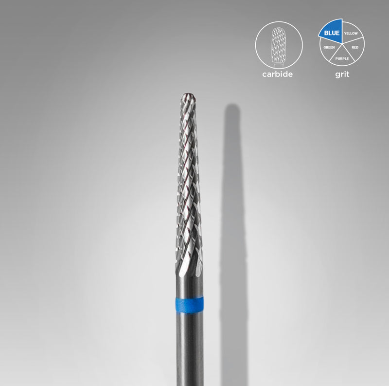 Carbide nail drill bit cone blue EXPERT head diameter 2,3 mm / working part 14 mm Blue