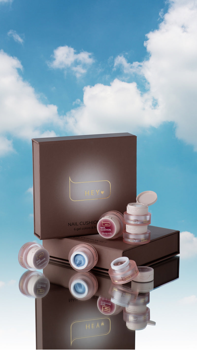 HEYLOVE NAIL CUSHION SET (BROWN) 6 PCS