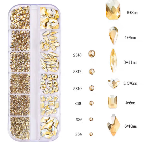 Champagne Glass Rhinestones 2400pcs